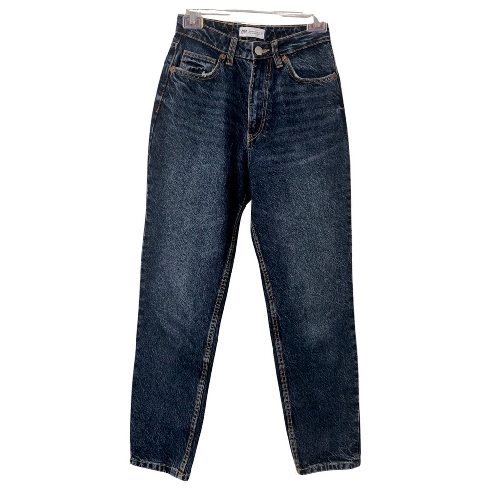 Zara size 2 tapered denim high waist jeans